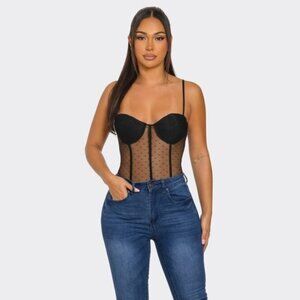 Amora Mesh Corset Bodysuit